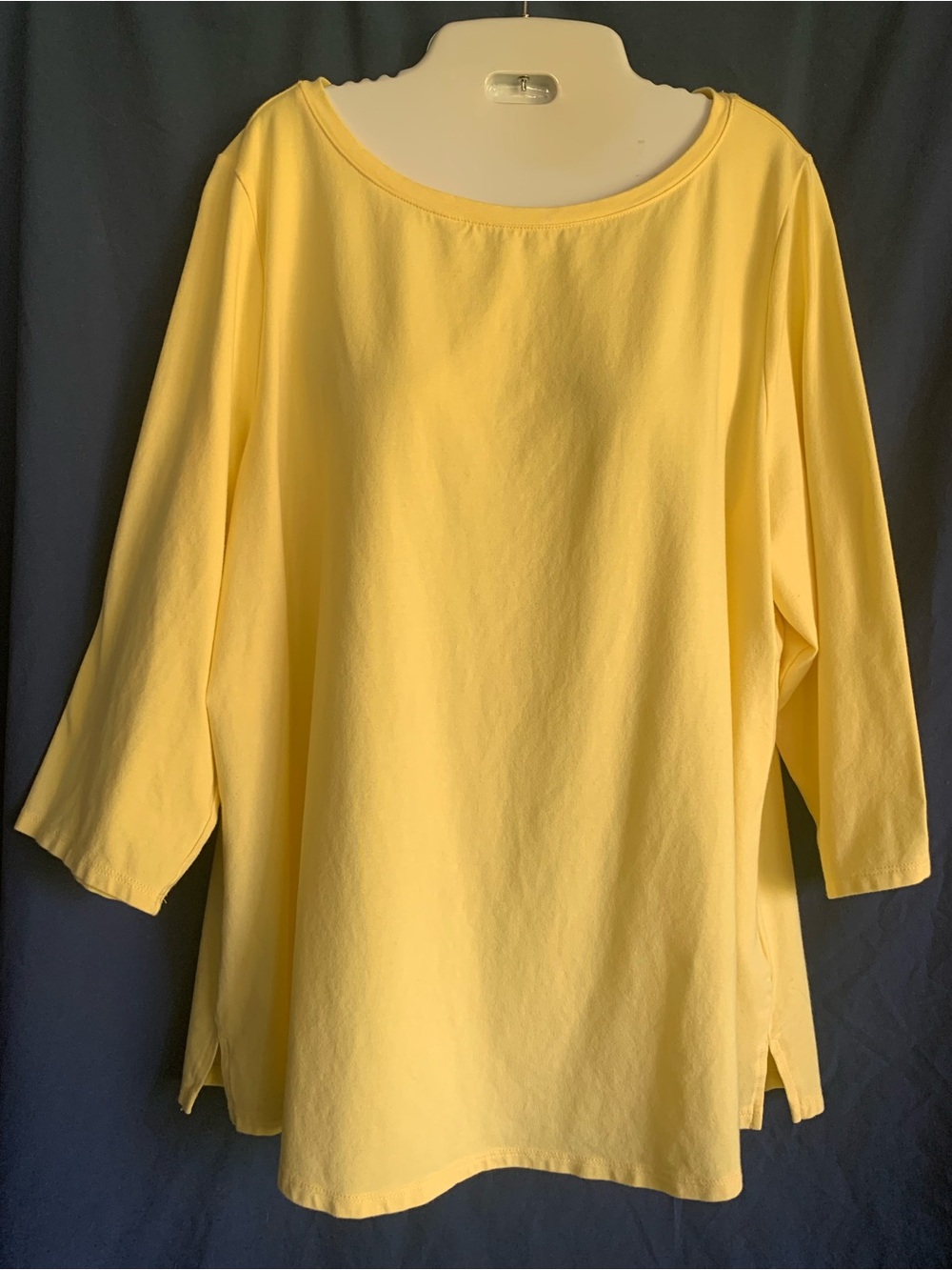 Belle by Kim Gravel XL Sunny Yellow 3/4 Sleeve Top